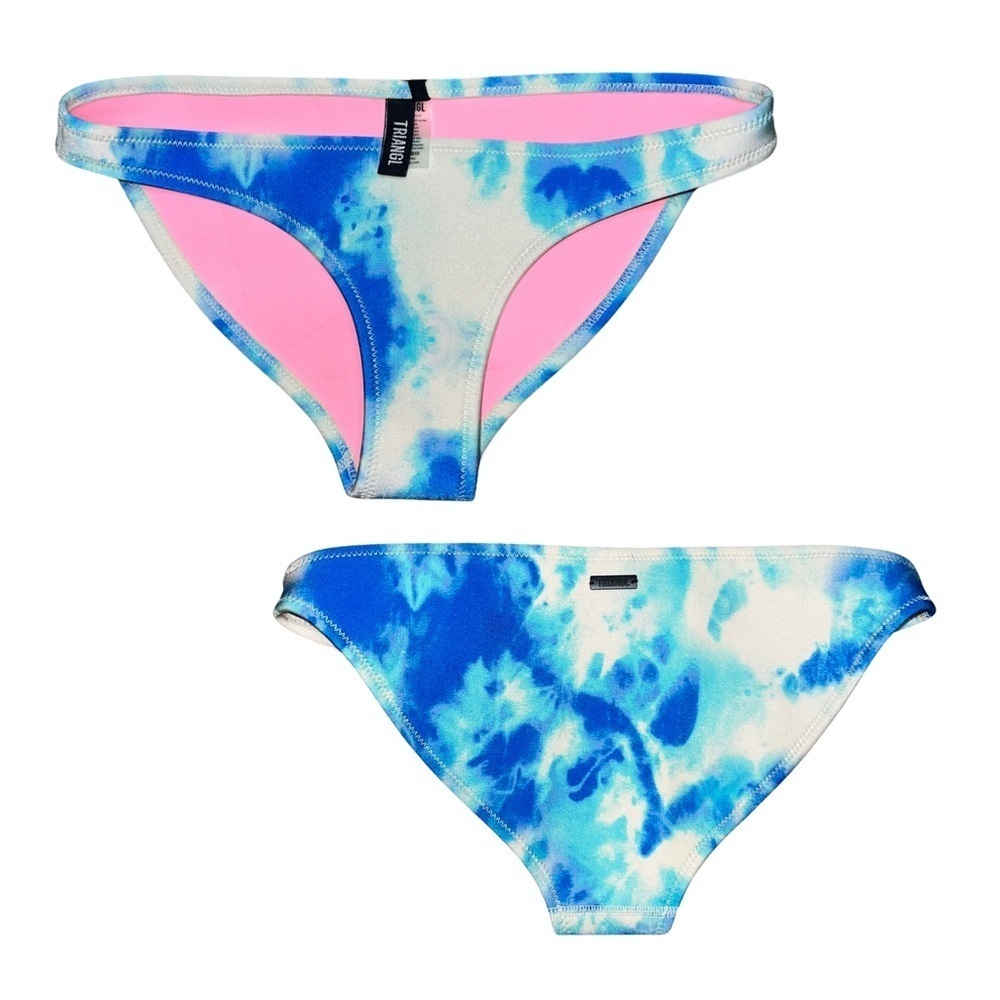 Triangl Bikini Bottom Blue and White Tie Dye Size Small NWT